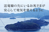 送電線の先にいるお客さまが安心して電気を使えるように