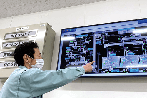 設備の状態を監視する中央操作室