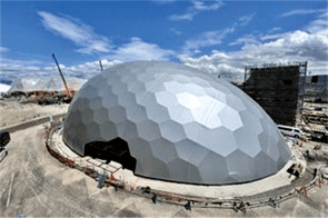 建設中の電力館：イメージ