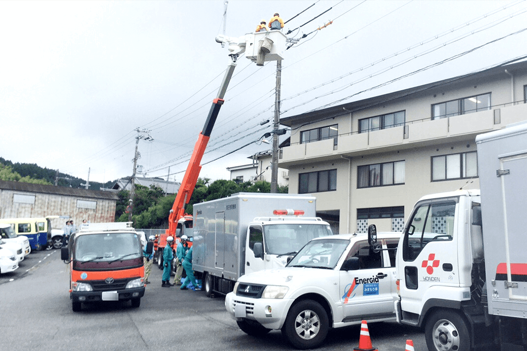 中国電力による支援の様子
