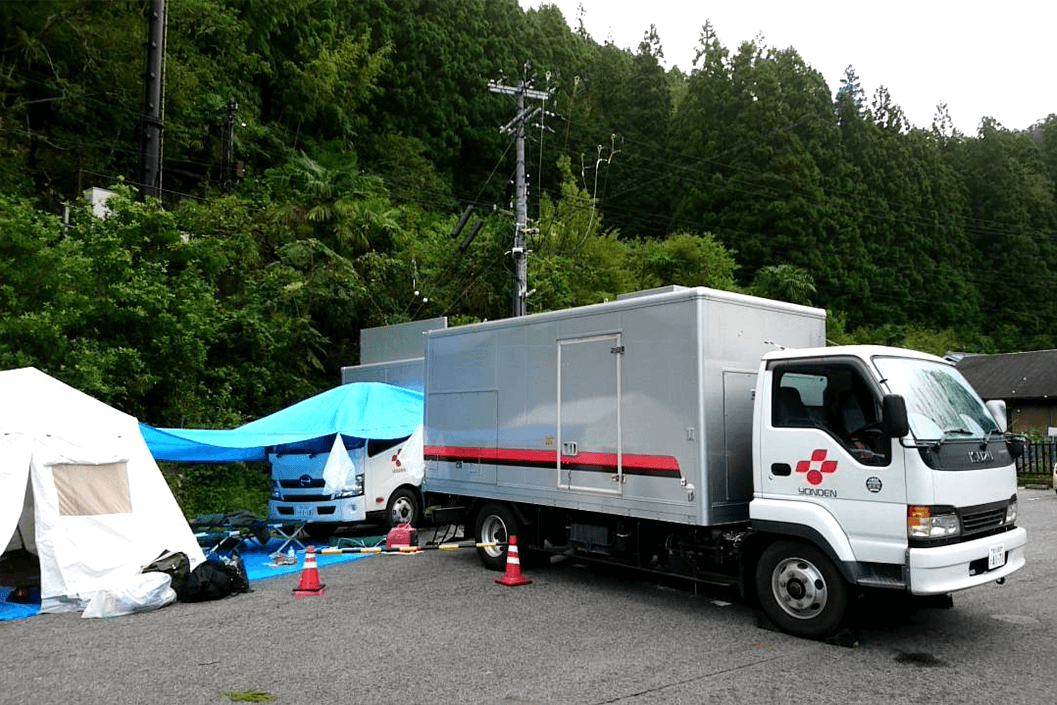 四国電力による支援の様子
