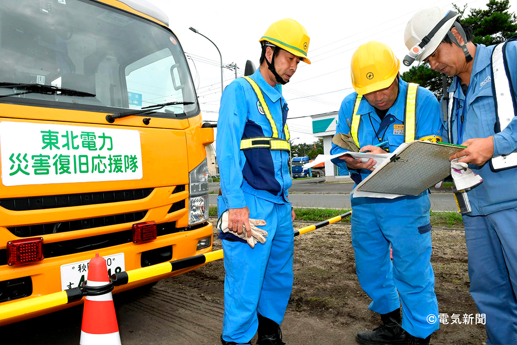 東北電力の応援派遣（発電機車による送電）