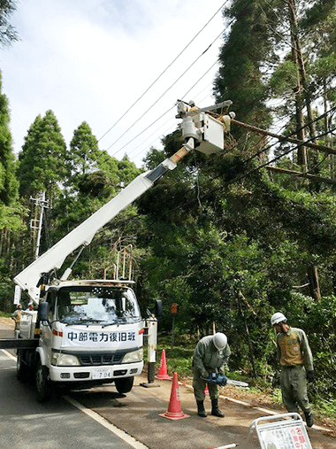 中部電力の応援部隊