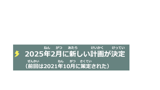 2025年2月に新しい計画が決定
