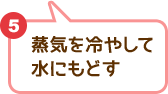 5 蒸気を冷やして水にもどす