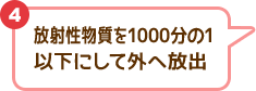 4 放射性物質を1000分の1以下にして外へ放出