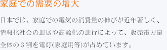 家庭での需要の増大